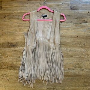 Fringe suede vest